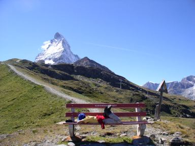 Matterhorn mit Ruhebank