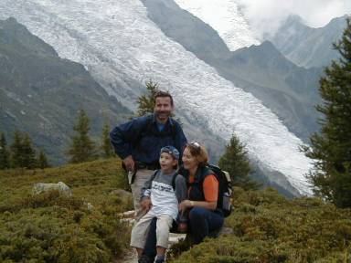Aufstieg mit Blick auf den Bosson-Gletscher